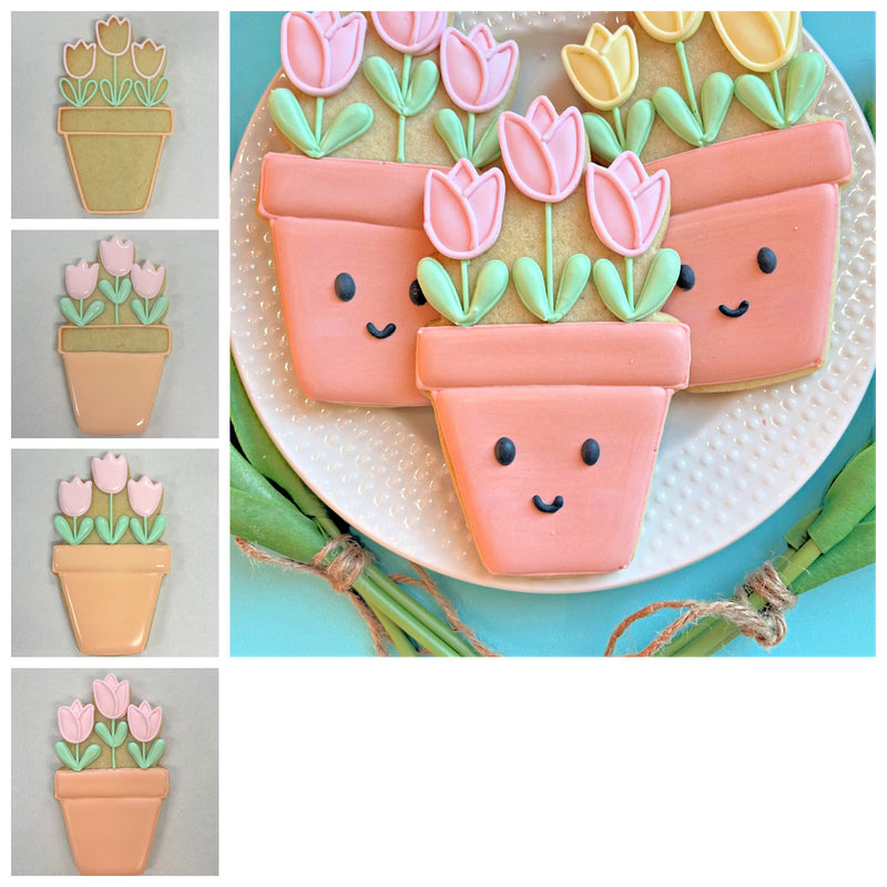 Potted Tulips Cookie Cutter