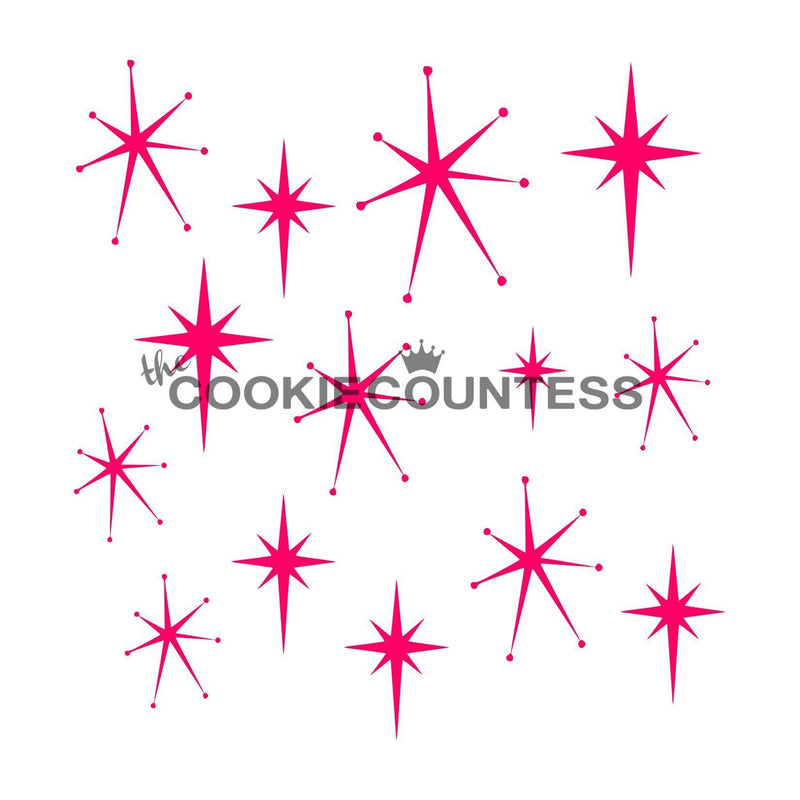Retro Stars Stencil
