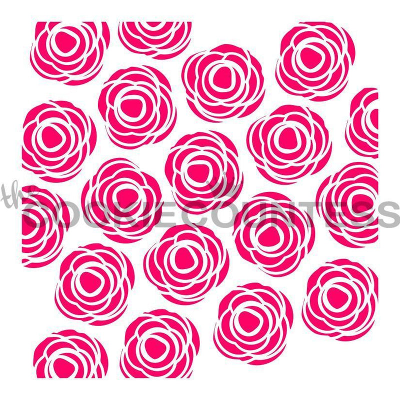 Scribble Roses Stencil