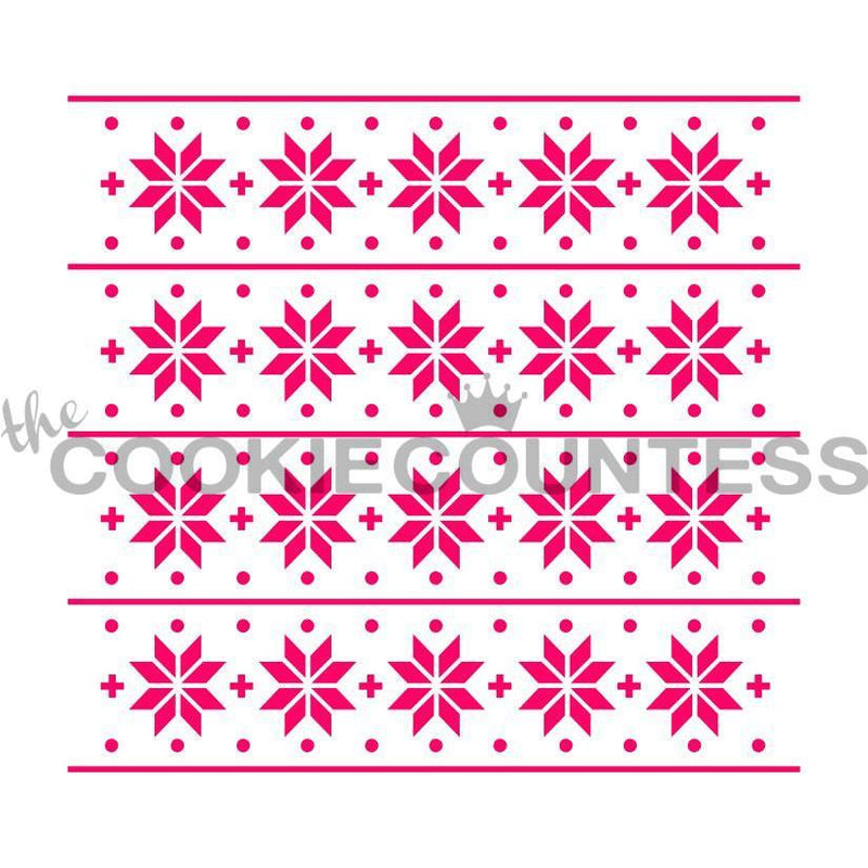 Snowflakes and Stripes Stencil