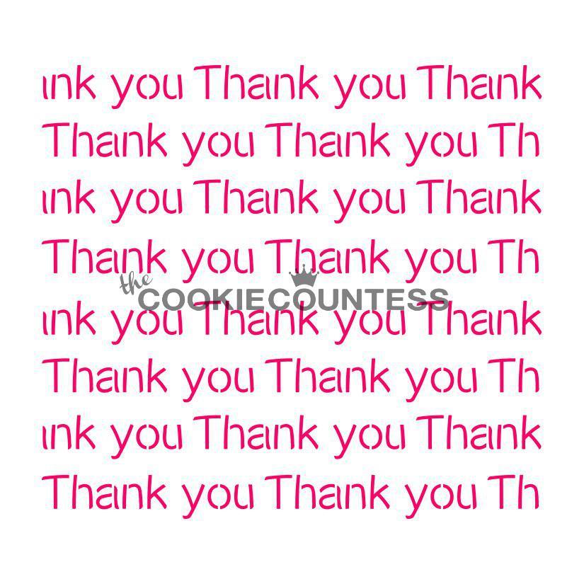 Thank You Repeat Stencil