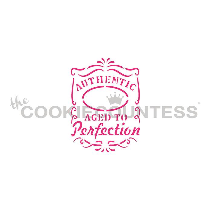 Aged to Perfection Whiskey Label Stencil