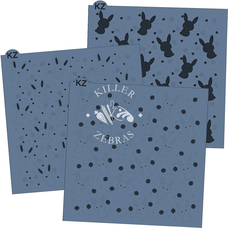Baby Bunnies 3pc KZ Stencil
