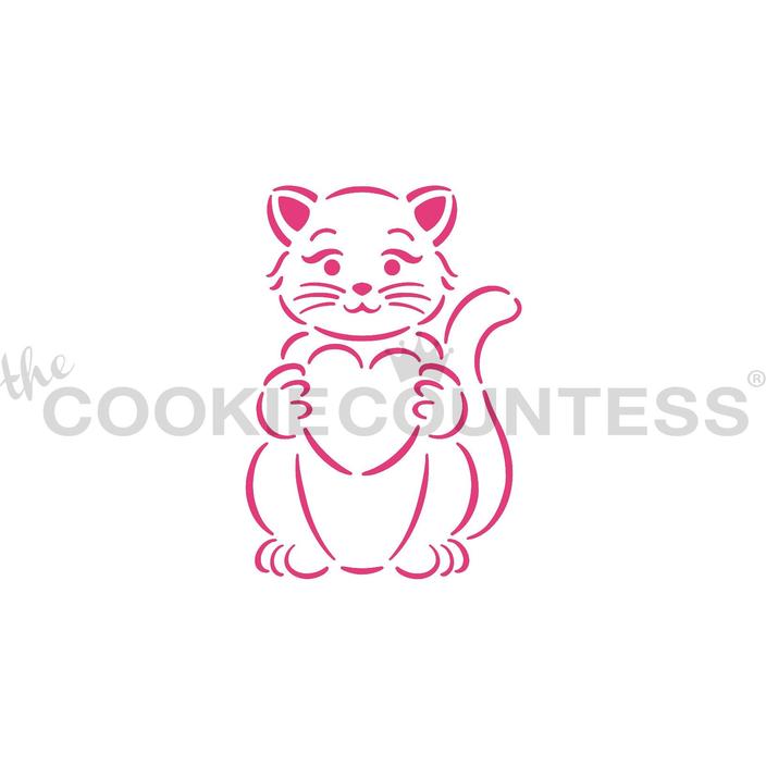 Cat with Heart PYO Stencil