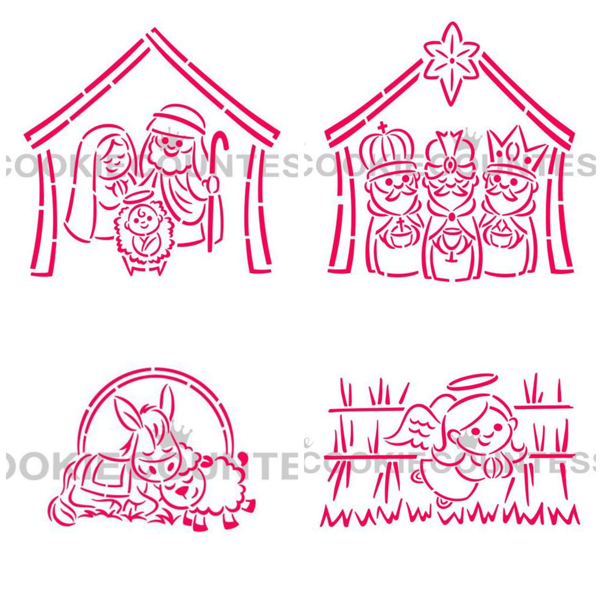 Christmas Manger 4pc PYO Stencil Set