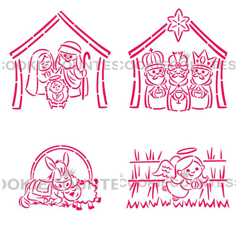 Christmas Manger 4pc PYO Stencil Set