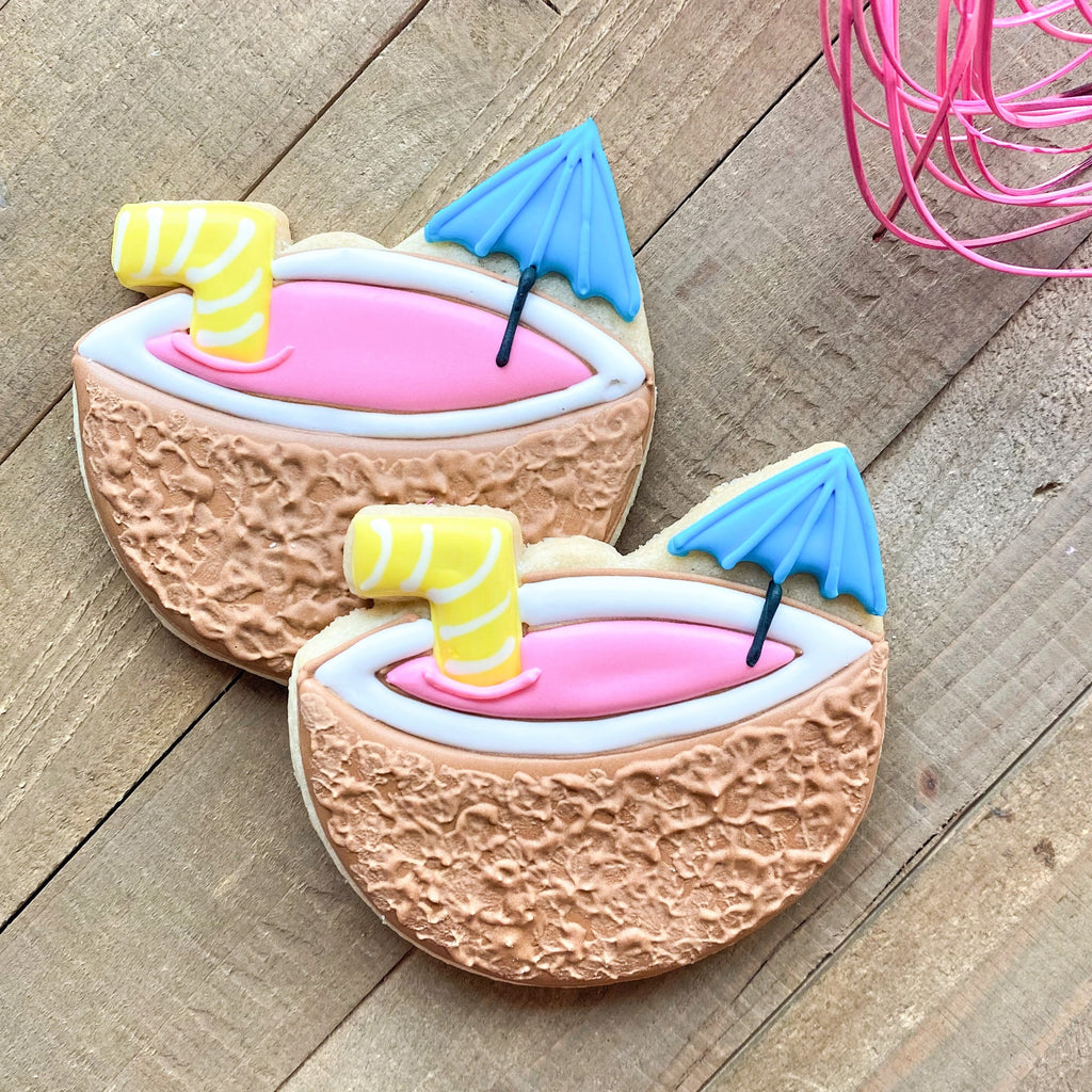 Coconut Drink with Straw Cookie Cutter