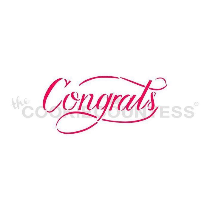 Congrats Cookie Countess Stencil