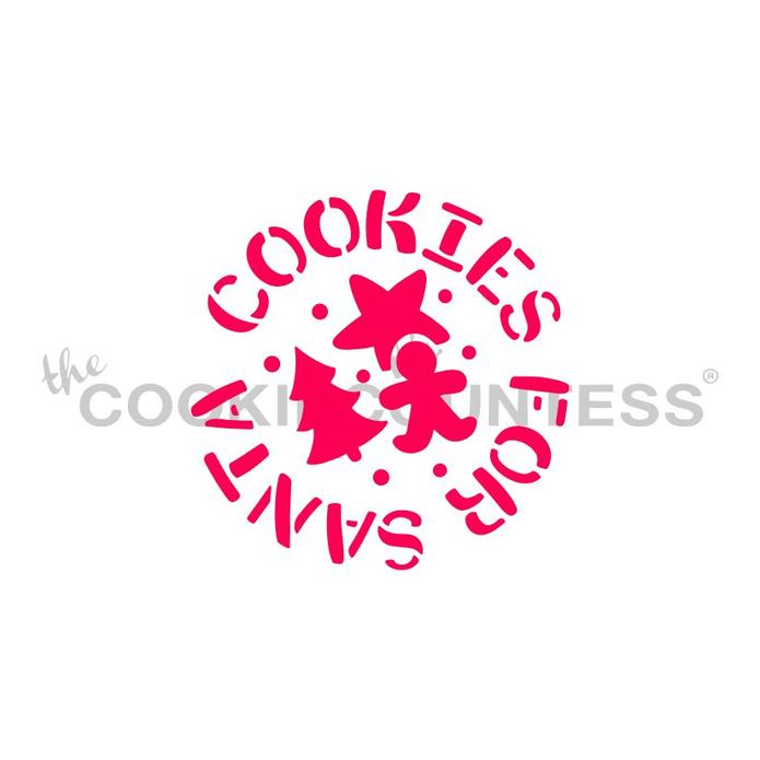 Cookies For Santa ROUND Stencil