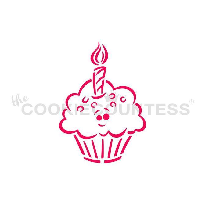 Cupcake PYO Stencil