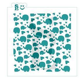 Elephants Background SE Stencil