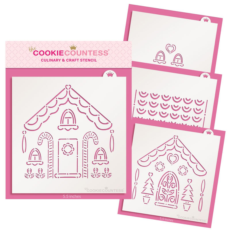 Gingerbread House 4pc PYO Stencil Set