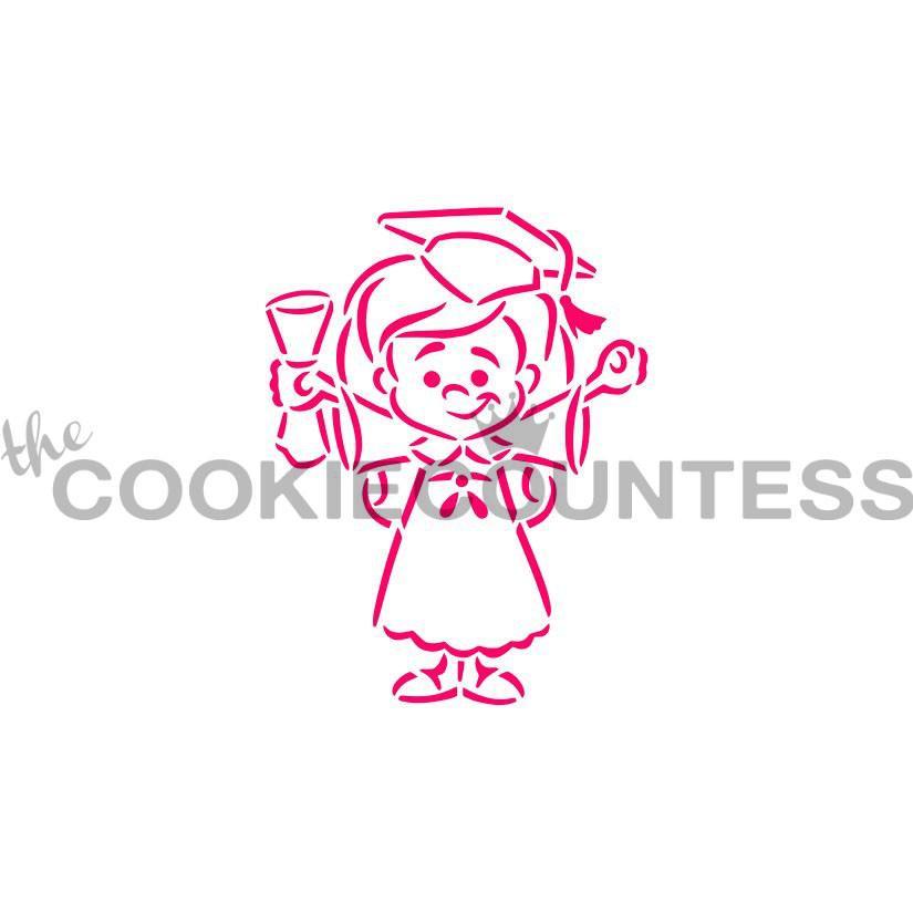 Graduate Girl PYO Stencil