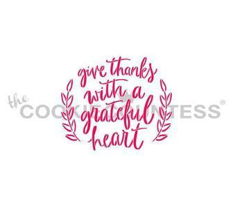 Give Thanks with Grateful Heart Stencil