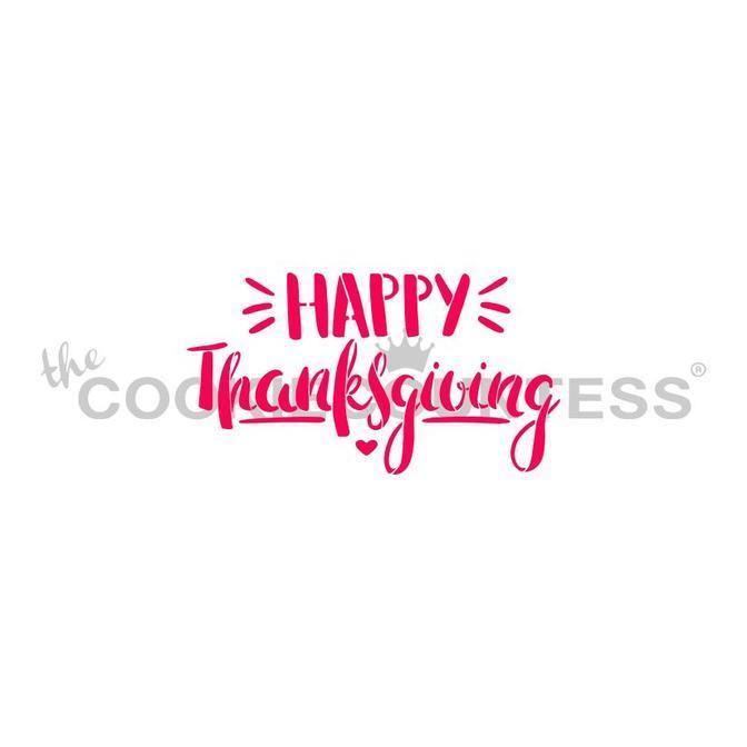Happy Thanksgiving Fun Font Stencil