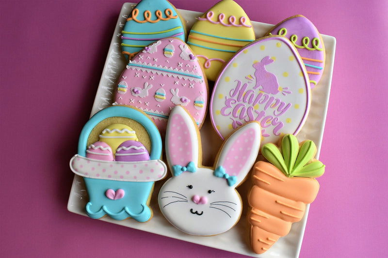 Happy Easter with Bunny Stencil