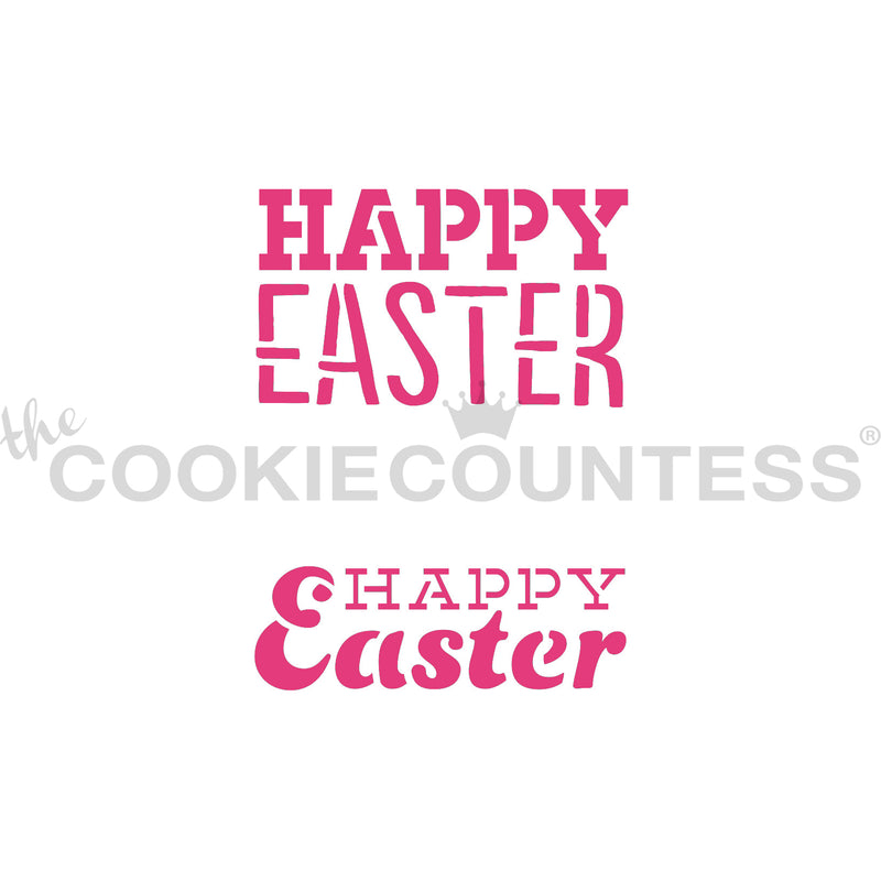 Happy Easter 2 Ways Stencil