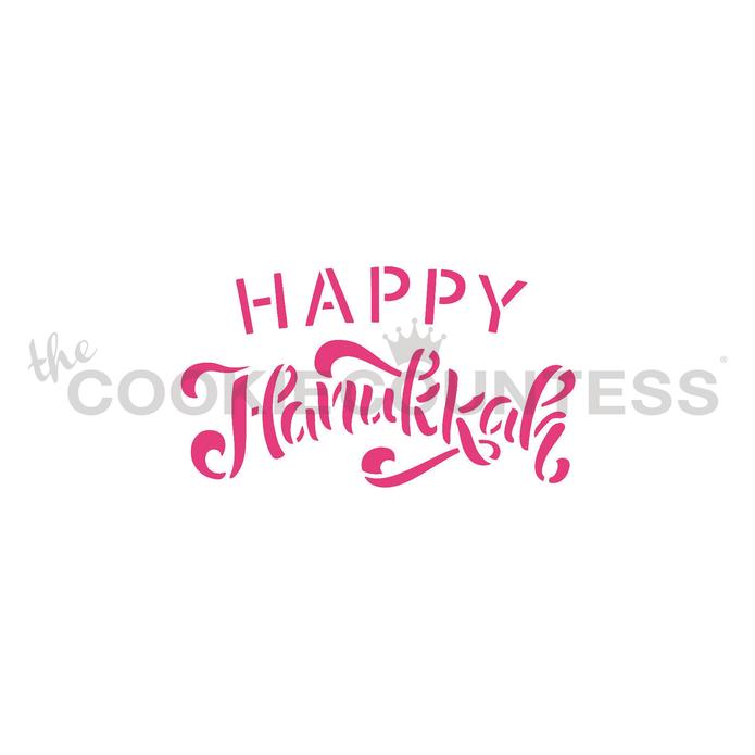 Happy Hanukkah Stencil