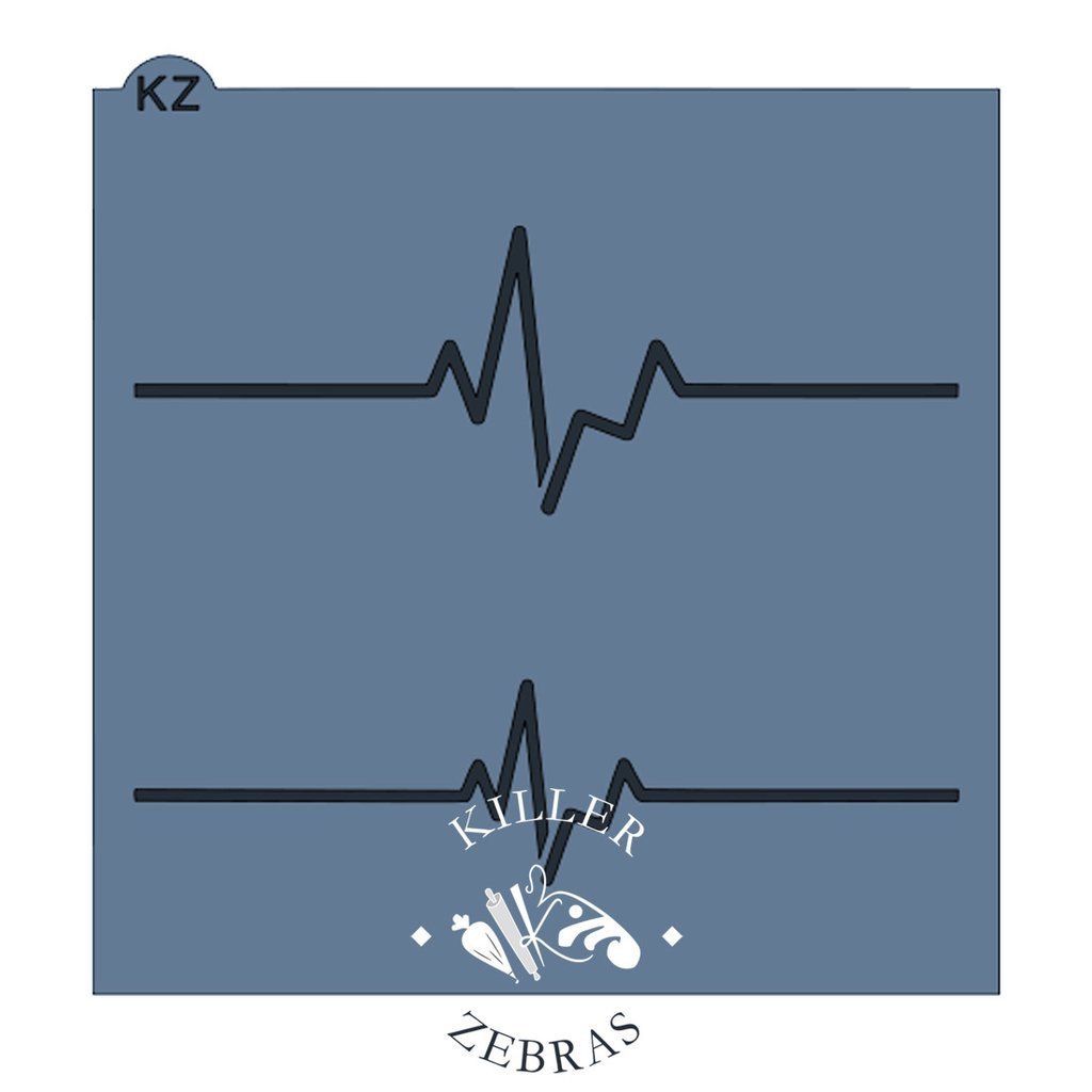 Heartbeat Line KZ Stencil