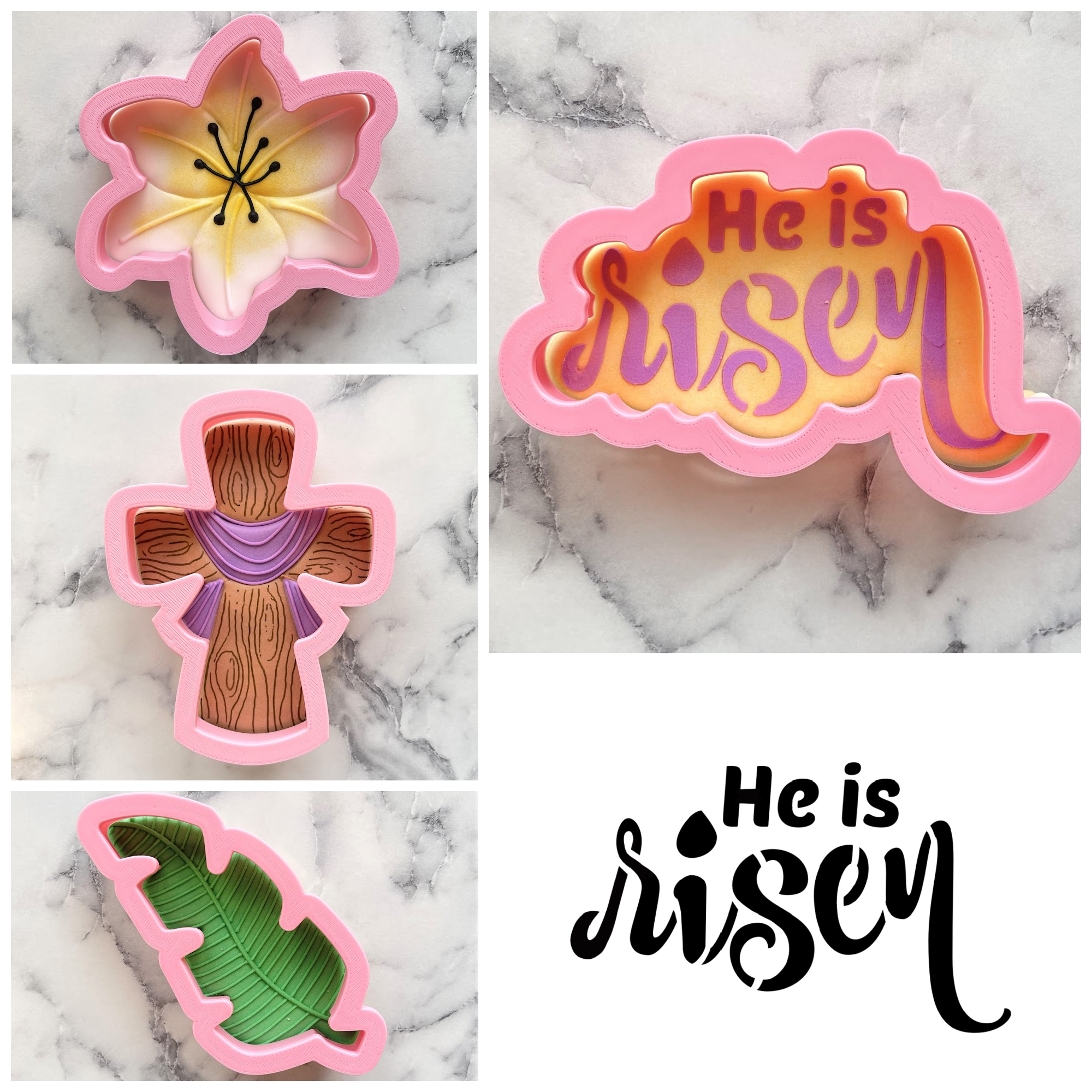 He is Risen Cookie Cutter Set with Stencil
