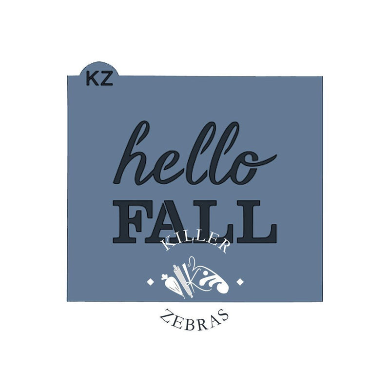 Hello Fall KZ Stencil