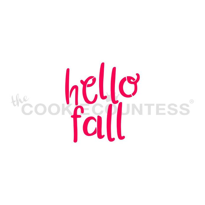 Hello Fall Cookie Countess Stencil