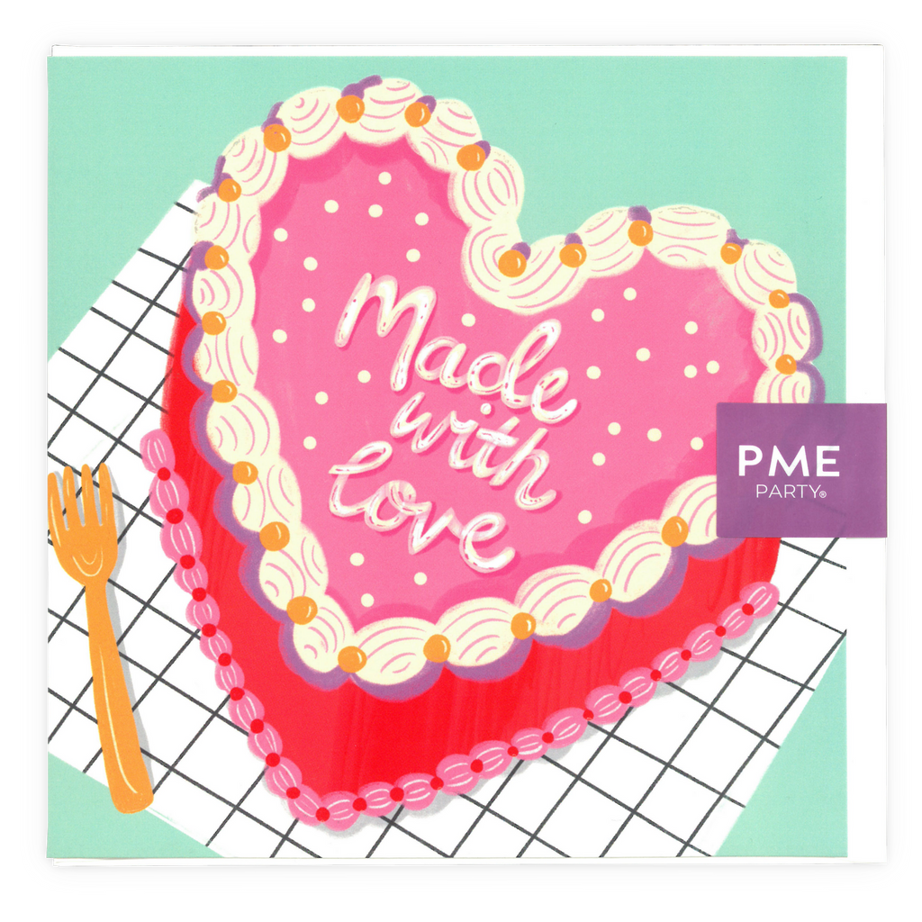 Made with love Heart Cake Greeting Card