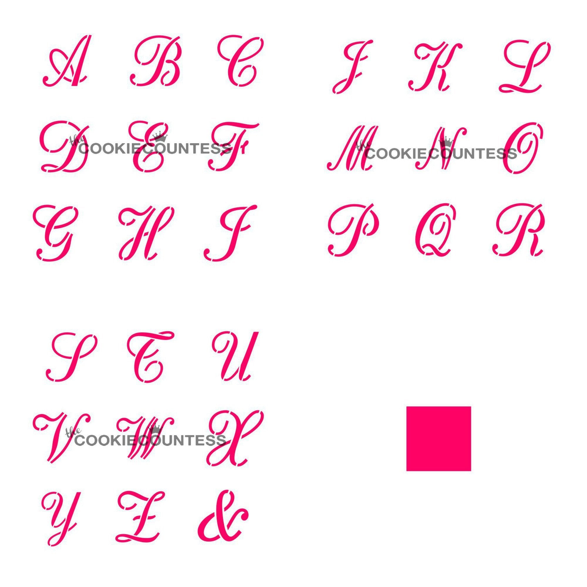 4-Stencil Script Alphabet 1