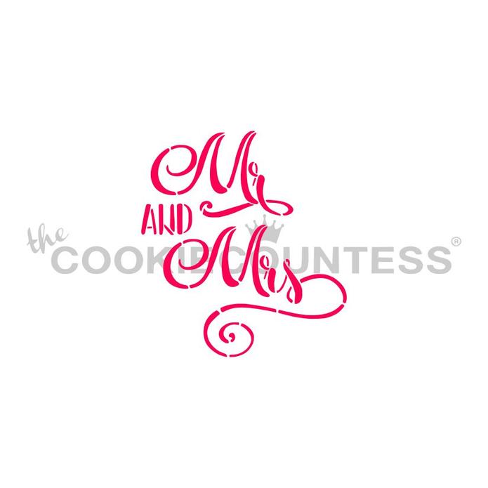 Mr. & Mrs. Handwriting Stencil
