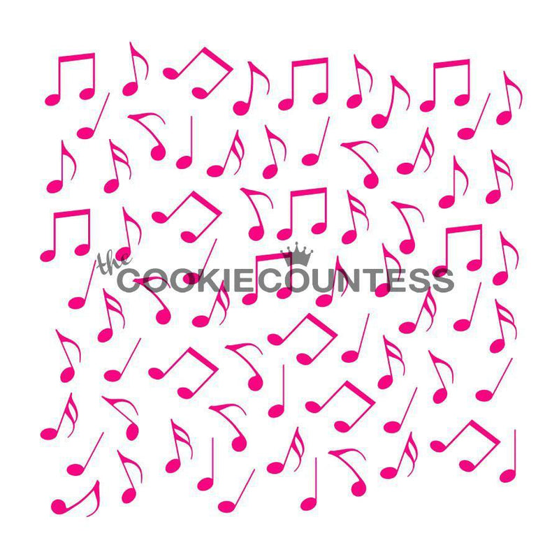 Music Notes Stencil