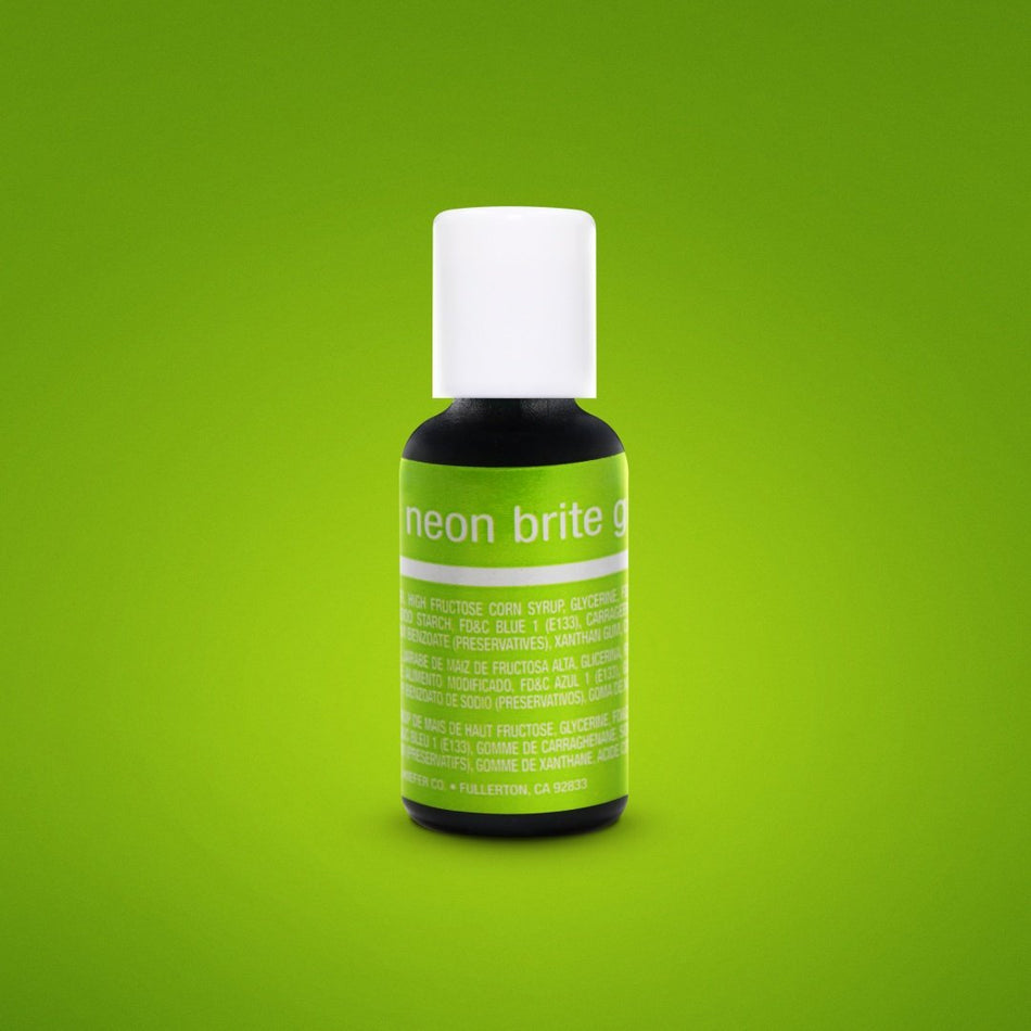 Neon Brite Green .70oz Chefmaster LIQUA-GEL The Flour Box Neon Brite Green .70oz Chefmaster LIQUA-GEL The Flour Box