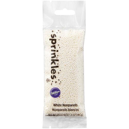 White Nonpareils SMALL Sprinkle Pouch