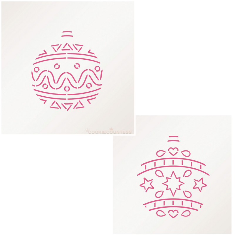 Ornament PYO 2pc Stencil Set