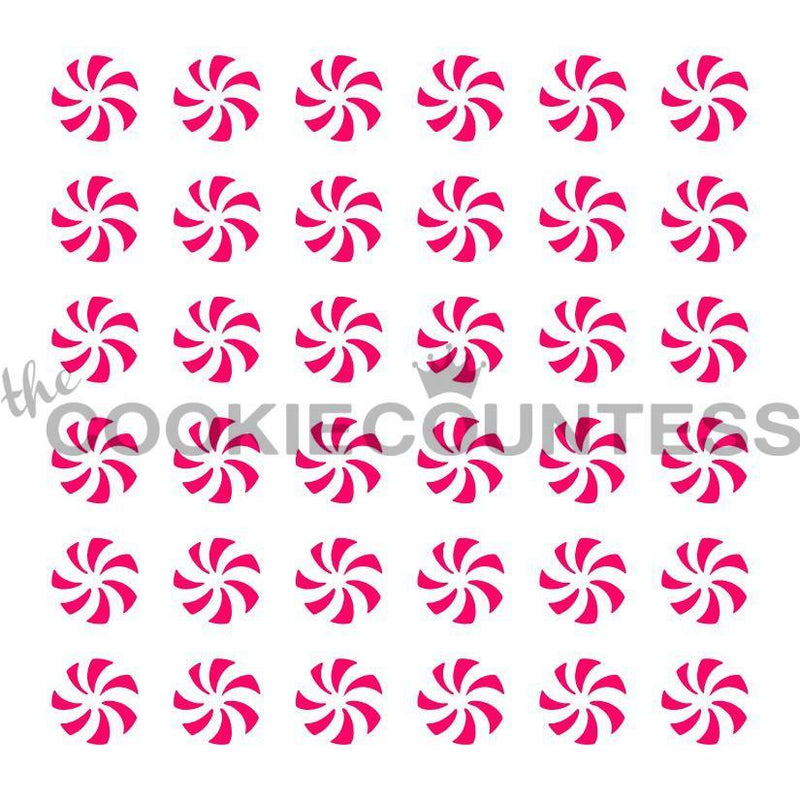 Peppermint Swirls Stencil