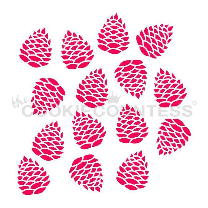 Pinecones Stencil