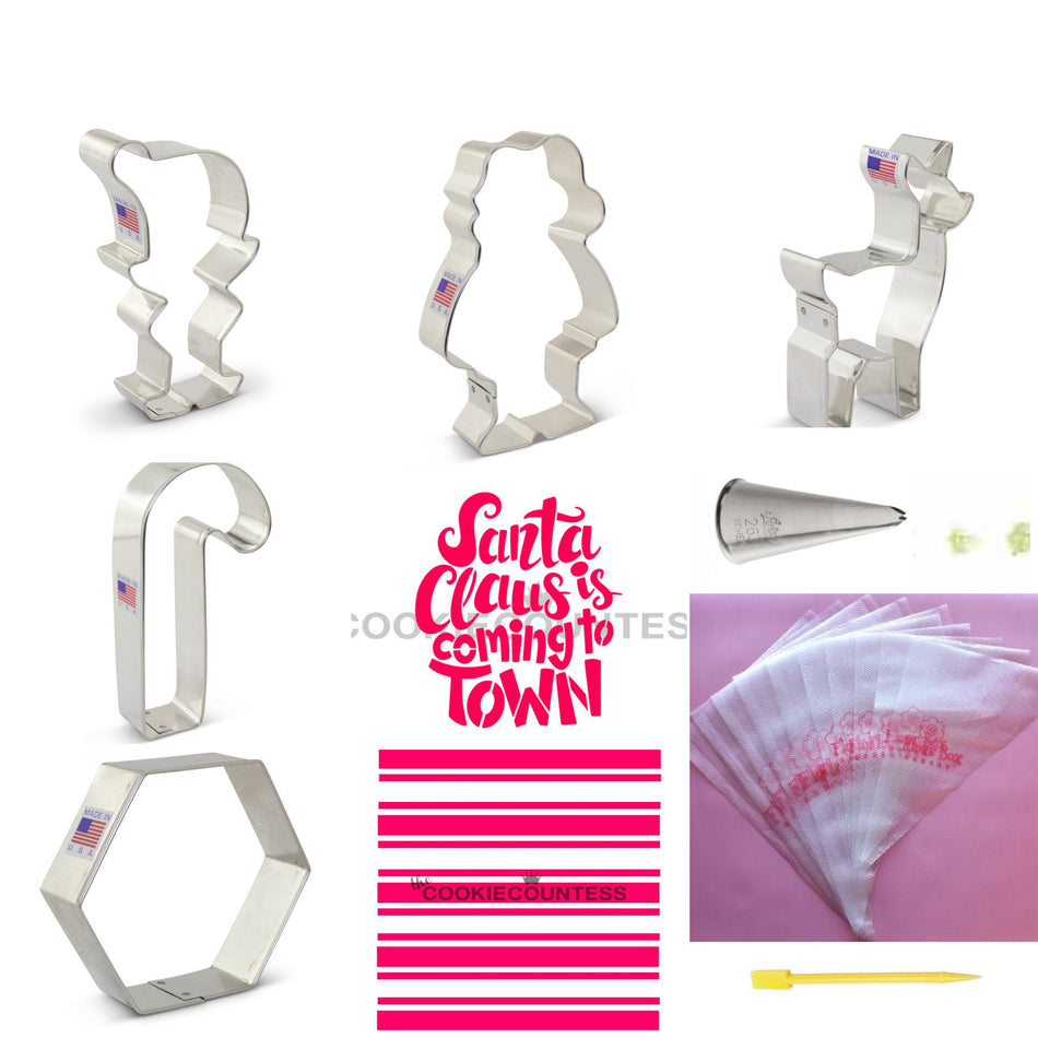 Ann Clark Cookie Cutters 9-Piece Numbers Cookie Cutter Set Birthday Number Cookie Cutters with Recipe Booklet