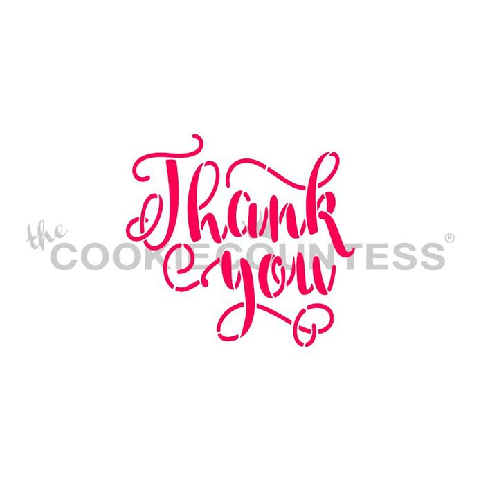 Thank You Lettering Stencil